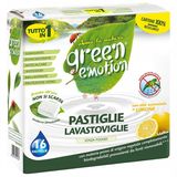 Green Emotion, tabletki do zmywarek, ekologiczne, cytryna, 16 sztuk - miniaturka zdjęcia produktu