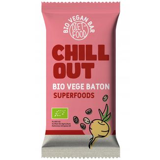 Diet-Food Chill Out, bio baton, wegański, 35 g - zdjęcie produktu