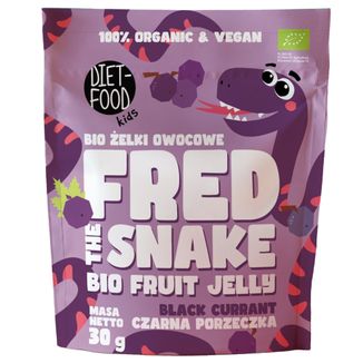 Fred The Snake, żelki owocowe, czarna porzeczka, Bio, 30 g - zdjęcie produktu