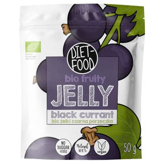 Diet-Food Jelly, żelki owocowe, czarna porzeczka, Bio, 50 g KRÓTKA DATA - zdjęcie produktu