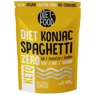 Diet-Food Konjac Diet Spaghetti, makaron Shirataki, konjac, Bio, 200 g KRÓTKA DATA - zdjęcie produktu