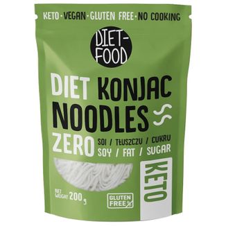 Diet-Food Konjac Diet Noodles, makaron Shirataki, konjac, Bio, 200 g - zdjęcie produktu
