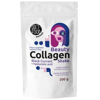 Diet-Food Beauty Collagen Shake, shake kolagenowy z czarną porzeczką, 200 g KRÓTKA DATA - zdjęcie produktu