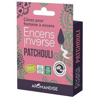 Aromandise Les Encens du Monde, kadzidełka odwrócone, do fontanny, Paczula, Optymizm, 10 sztuk - zdjęcie produktu