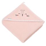 Akuku, ręcznik kąpielowy z kapturem, 100 x 100 cm, frotte, różowy, 1 sztuka - miniaturka zdjęcia produktu