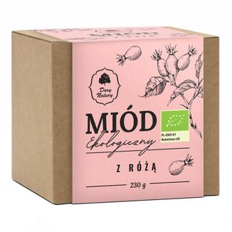 Dary Natury Miód Ekologiczny z różą, 230 g Dary Natury Miód Ekologiczny z różą, 230 g - zdjęcie produktu