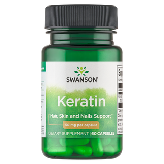 Swanson Keratin, keratyna 50 mg, 60 kapsułek - zdjęcie produktu