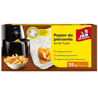Jan Niezbędny, papier do pieczenia do Air Fryer, 25 sztuk - zdjęcie produktu