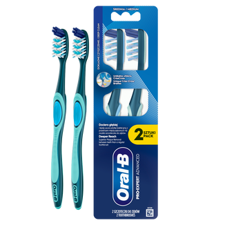Oral-B Pro-Clean Advanced, szczoteczka do zębów, średnia, 2 sztuki - zdjęcie produktu