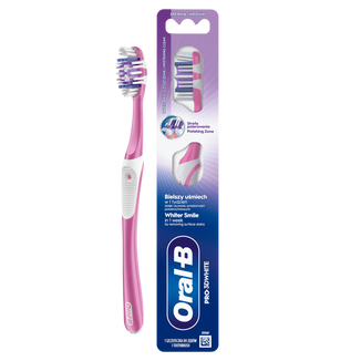Oral-B Pro-3D White, szczoteczka do zębów, średnia, 1 sztuka USZKODZONE OPAKOWANIE - zdjęcie produktu