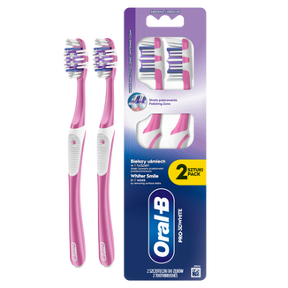 Oral-B Pro-3D White, szczoteczka do zębów, średnia, 2 sztuki - zdjęcie produktu