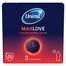 Unimil Max Love, prezerwatywy z żelem opóźniającym moment wytrysku, 3 sztuki - miniaturka  zdjęcia produktu