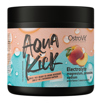 OstroVit Aqua Kick Elektrolity, proszek, smak brzoskwiniowy, 300 g - zdjęcie produktu