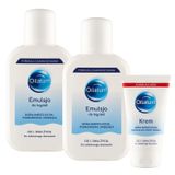 Zestaw Oilatum Formuła Zaawansowana, emulsja do kąpieli, od 1 dnia życia, 2 x 250 ml + krem, skóra sucha, bardzo sucha, skłonna do atopii i alergii, 150 g za 1 grosz - miniaturka zdjęcia produktu