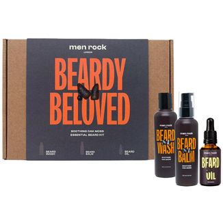 Zestaw Men Rock Beardy Beloved Oak Moss, szampon 100 ml + balsam, 100 ml + olejek, 30 ml - zdjęcie produktu