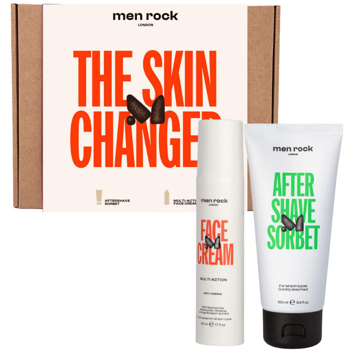 Nieznana Zestaw Men Rock Skin Changer, sorbet, 100 ml + krem, 50 ml