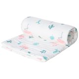 Akuku, kocyk muślinowy, 110 x 105 cm, flamingi - miniaturka zdjęcia produktu