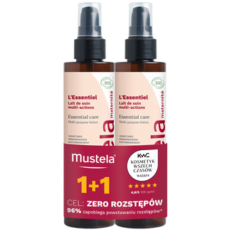 Zestaw Mustela Maternite Essential Care, wielofunkcyjne mleczko do ciała, dla kobiet w ciąży i po porodzie, 200 ml + 200 ml gratis - zdjęcie produktu