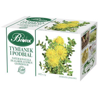 Bi Fix Tymianek i Podbiał, herbatka ziołowa, 2 g x 20 saszetek - zdjęcie produktu