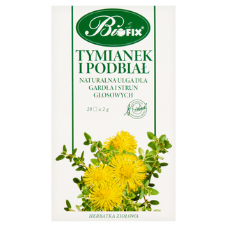 Bi Fix Tymianek i Podbiał, herbatka ziołowa, 2 g x 20 saszetek - zdjęcie produktu