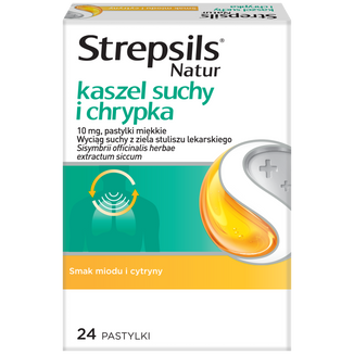 Strepsils Natur kaszel suchy i chrypka, 24 pastylki miękkie - zdjęcie produktu