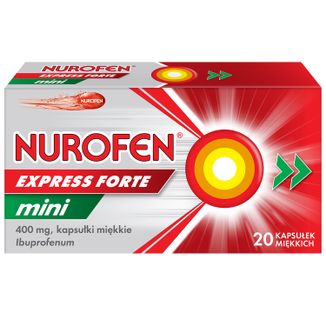 Nurofen Express Forte Mini 400 mg, 20 kapsułek miękkich - zdjęcie produktu