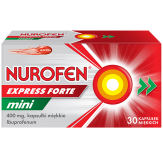 Nurofen Express Forte Mini 400 mg, 30 kapsułek miękkich - zdjęcie produktu