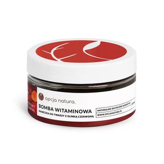Opcja Natura Bomba Witaminowa, maseczka do twarzy z glinką czerwoną, 100 ml - zdjęcie produktu