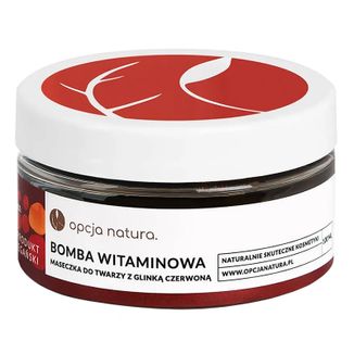 Opcja Natura Bomba Witaminowa, maseczka do twarzy z glinką czerwoną, 100 ml Opcja Natura Bomba Witaminowa, maseczka do twarzy z glinką czerwoną, 100 ml - zdjęcie produktu