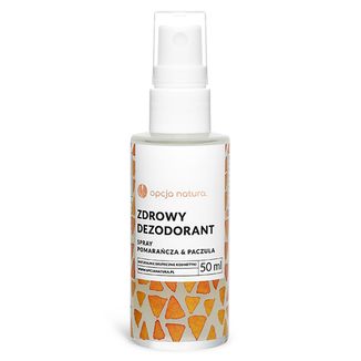 Opcja Natura Zdrowy Dezodotant, spray, pomarańcza & paczula, 50 ml - zdjęcie produktu