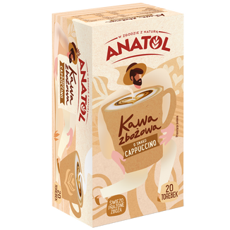 Anatol Kawa Zbożowa, ekspresowa, cappuccino, 4,2 g x 20 saszetek Anatol Kawa Zbożowa, ekspresowa, cappuccino, 4,2 g x 20 saszetek - zdjęcie produktu