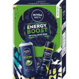 Zestaw Nivea Men Energy Boost, antyperspirant w sprayu, 150 ml + żel pod prysznic 3w1, 250 ml - miniaturka zdjęcia produktu