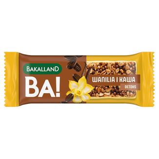 Bakalland BA! Baton zbożowy, wanilia i kawa, 38 g - zdjęcie produktu