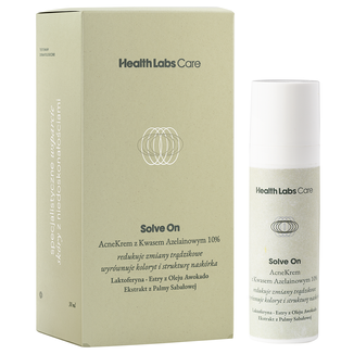 Health Labs Solve On Acne, krem z kwasem azelainowym 10%, 30 ml Health Labs Solve On Acne, krem z kwasem azelainowym 10%, 30 ml - zdjęcie produktu