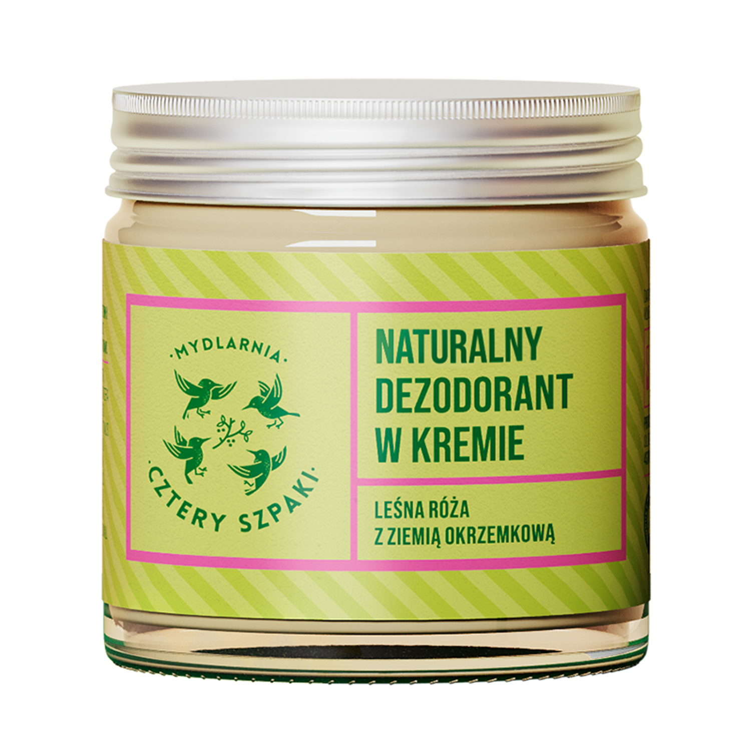 Mydlarnia Cztery Szpaki Cztery Szpaki, naturalny dezodorant w kremie, leśna róża, 60 ml