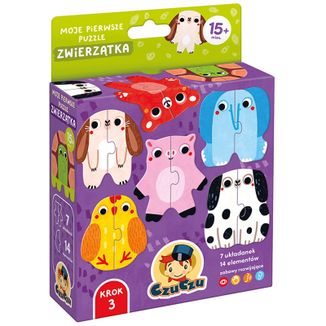 CzuCzu Moje pierwsze puzzle Zwierzątka, puzzle dla dzieci, od 15 miesiąca, 14 elementów - zdjęcie produktu