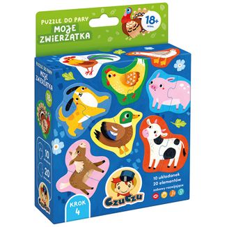 CzuCzu Puzzle do pary Moje Zwierzątka, puzzle dla dzieci, od 18 miesiąca, 20 elementów - zdjęcie produktu