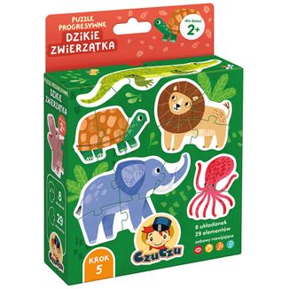 CzuCzu Dzikie Zwierzątka, puzzle progresywne dla dzieci, od 2 lat, 29 elementów - zdjęcie produktu