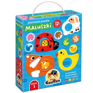 CzuCzu Pierwsze Puzzle Maluszki, puzzle dla dzieci, od 12 miesiąca, 16 elementów - zdjęcie produktu
