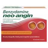 Benzydamine neo-angin 3 mg, smak miodowo-pomarańczowy, 20 pastylek twardych - miniaturka zdjęcia produktu