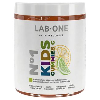 Lab One No 1 KidsGummies C, żelki, smak cytrynowo-limonkowy, 60 sztuk - zdjęcie produktu