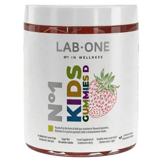 Lab One No 1 KidsGummies D, żelki, smak truskawkowy, 60 sztuk - zdjęcie produktu