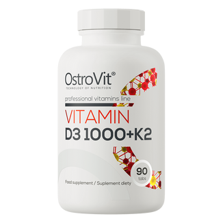 OstroVit Vitamin D3 1000 + K2, 90 tabletek - zdjęcie produktu