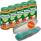 Zestaw BoboVita Obiadek, warzywa z kurczakiem w pomidorach, po 12 miesiącu, 5 x 250 g + Canpol, zestaw sztućców w etui, dla dzieci, gratis - miniaturka zdjęcia produktu