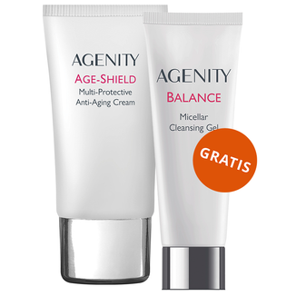Agenity Age-Shield, multi-ochronny krem przeciwstarzeniowy, SPF 50, 50 ml + micelarny żel oczyszczający, 40 ml gratis - zdjęcie produktu