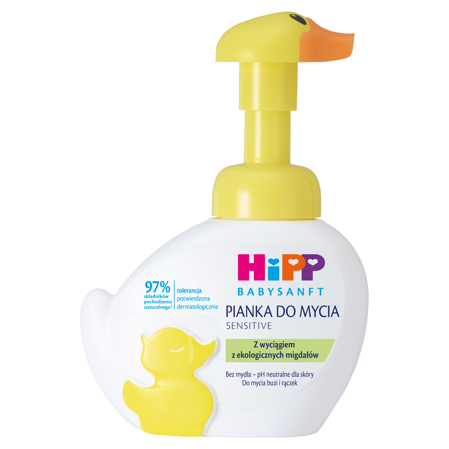 Nieznana HiPP Babysanft Sensitive, pianka do mycia twarzy i rąk, od 1 dnia życia, kaczuszka, 250 ml — Inhaltsstoffe und Bewertung