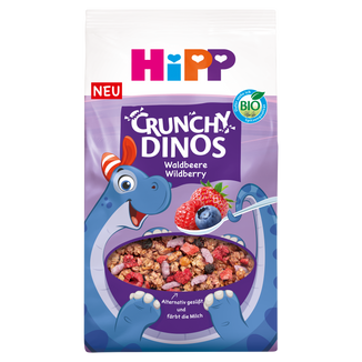 HiPP Crunchy Dinos, musli, owoce leśne, BIO, po 3 roku, 300 g KRÓTKA DATA - zdjęcie produktu