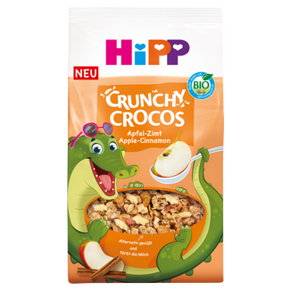 HiPP Crunchy Crocos, musli, jabłko-cynamon, BIO, po 3 roku, 300 g KRÓTKA DATA HiPP Crunchy Crocos, musli, jabłko-cynamon, BIO, po 3 roku, 300 g KRÓTKA DATA - zdjęcie produktu