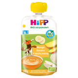 HiPP, mus owocowy, mango i banany z kaszką manną, po 6 miesiącu, 100 g - miniaturka zdjęcia produktu