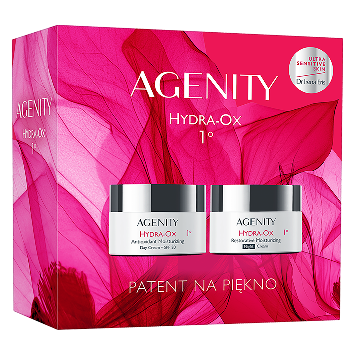 Agenity Set Agenity 1º Hydra-Ox 2025, antioxidativ Feuchtigkeitscreme für den Tag, SPF 20, 50 ml + aufbauend Feuchtigkeitscreme für die Nacht, 50 ml — Inhaltsstoffe und Bewertung